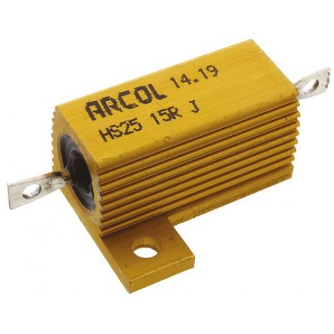 HS 25W 15R J HEATSINK RESISTOR 5% 